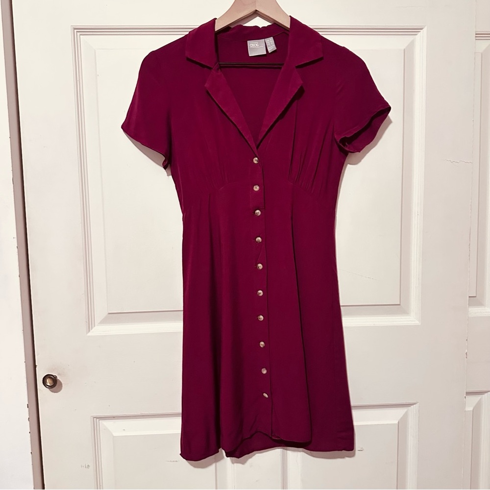 ASOS | Dress | ASOS Button-up Dress | Blood Red - Picture 11 of 12